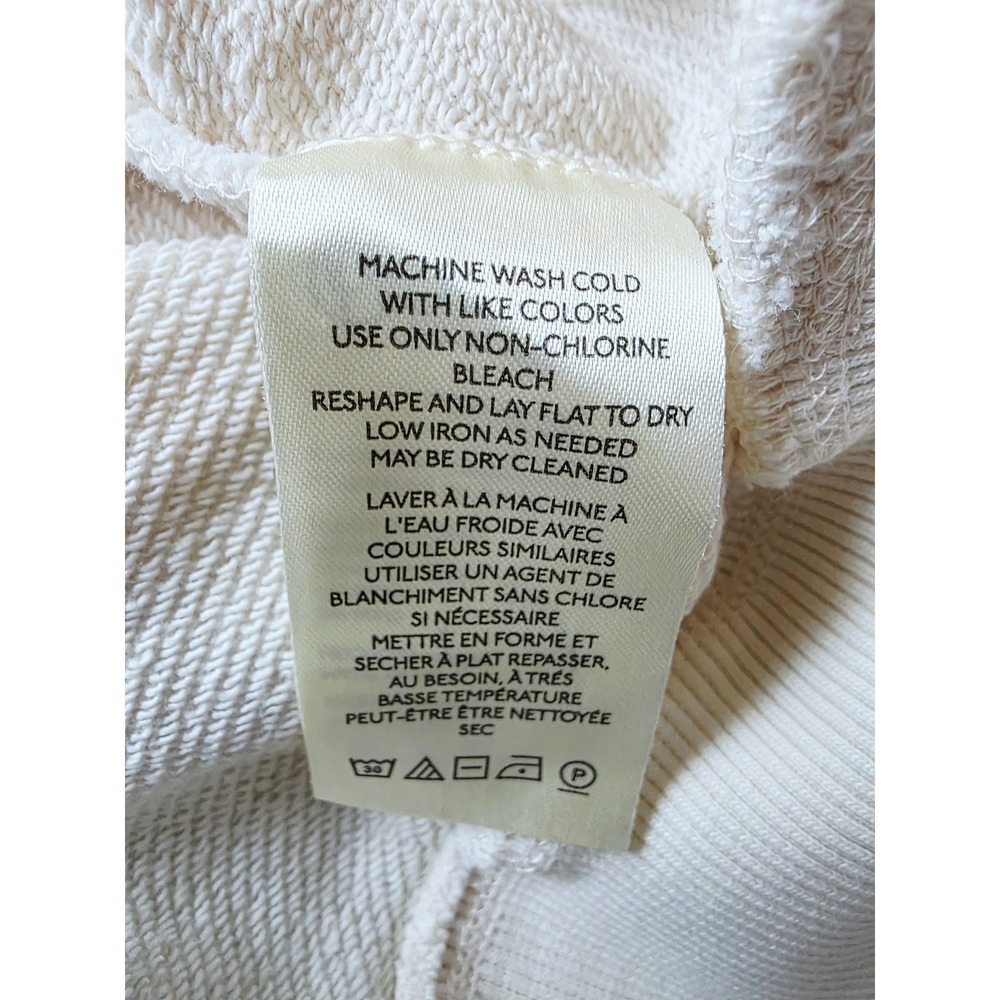 Maeve Anthropologie XL Blue Pearl Miami Beach Florida‎ Graphic Sweatshirt Cream - Picture 7 of 10